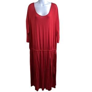 Nicole Richie Collection Women's Red Maxi Dress Size 3X Lace Cottagecore Boho